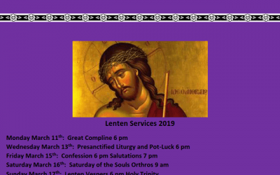 Lenten Services for 2019